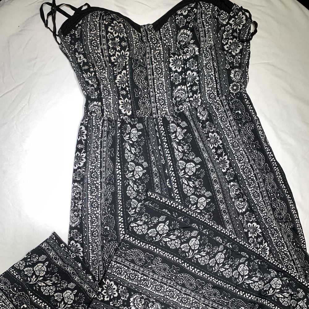 Black paisley jumpsuit
